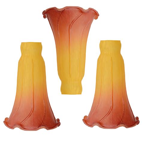 3 Pack Tulip Glass Lamp Shades Lily Lamp Replacement Shades Tiffany ...