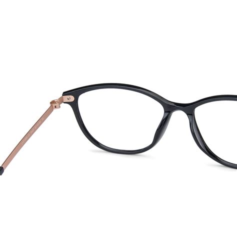 Buy Black Gold Black Full Rim Cat Eye Lenskart Air fusion LA E12855-C3 ...