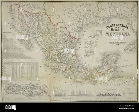 Old map of mexico hi-res stock photography and images - Alamy