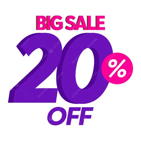 Grande Promoção Com 20% De Desconto PNG , Grande Venda 20, 20 Por Cento ...