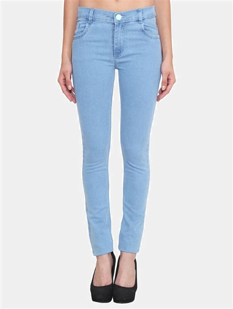 Crease & Clips Slim Women Light Blue Jeans - Buy ICE Crease & Clips ...