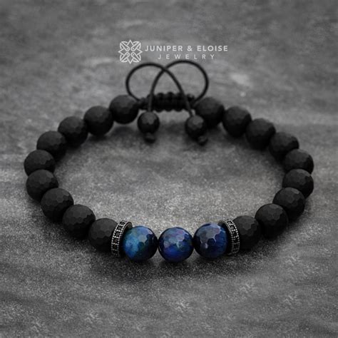 Blue Tiger Eye Lantern Bracelet