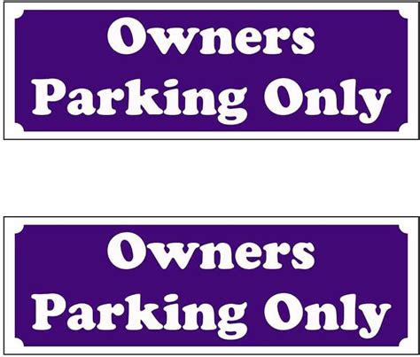 Poster N Frames owner parking only Emergency Sign Price in India - Buy ...