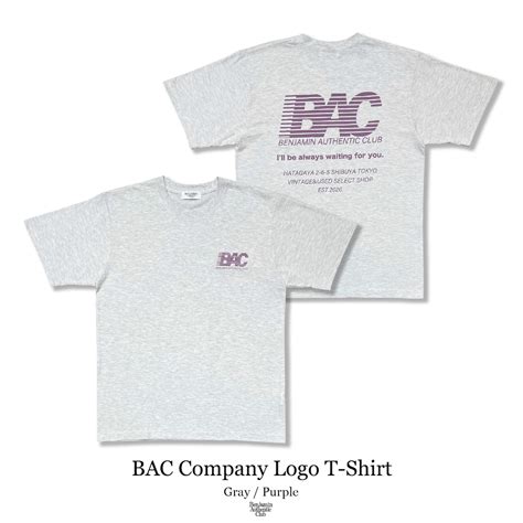 Benjamin Authentic Club BAC Company Logo T-Shirt Gray / Purple ...