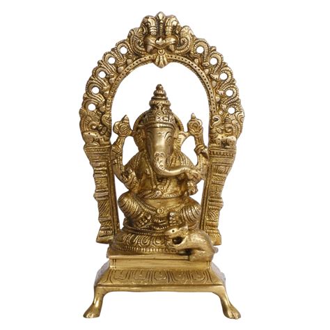 ARTVARKO Brass Ganesha Bhagwan Idol Ganesha Statue Ganpati Murti for ...