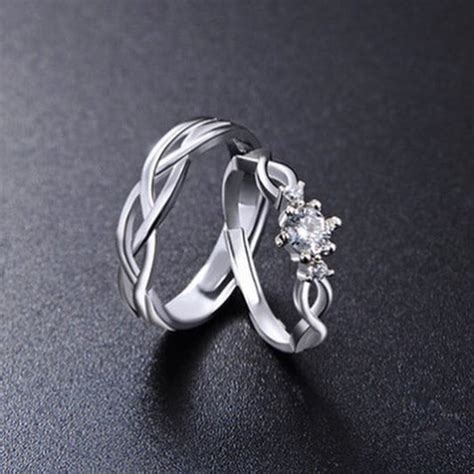 Buy Original Silver Couple Rings - 92 %Silver With Hallmark – Jewllery ...