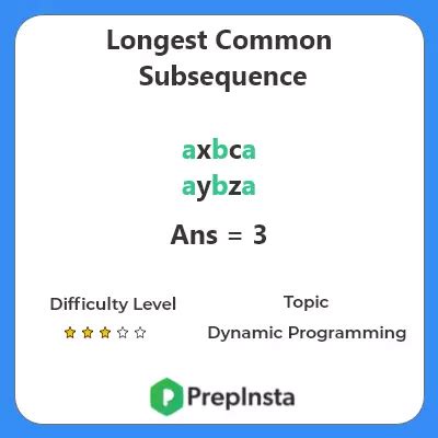 Image result for Longest Common Subsequence Visual