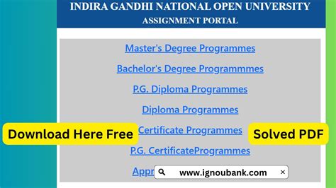 Image result for IGNOU Assignment Download