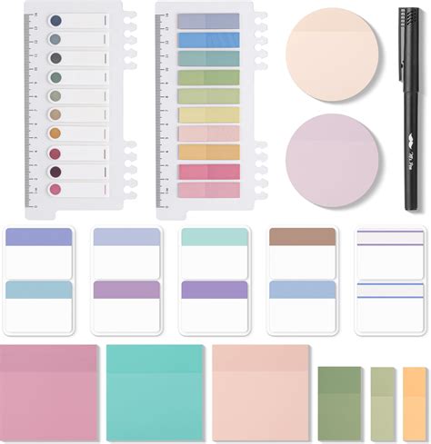 Mr. Pen Transparent Sticky Note Set, 1000 Sheets, Colorful, Bible ...