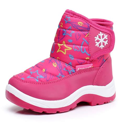 Blikcon Boys Girls Snow Boots Water Resistance Cold Weather Winter ...