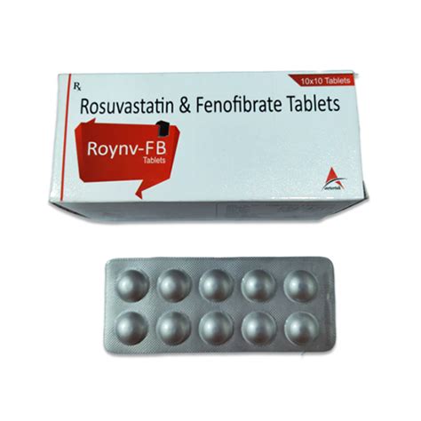 Rosuvastatin Calcium eq to Rosuvastatin 10 mg / 20mg + Finofibrate 160