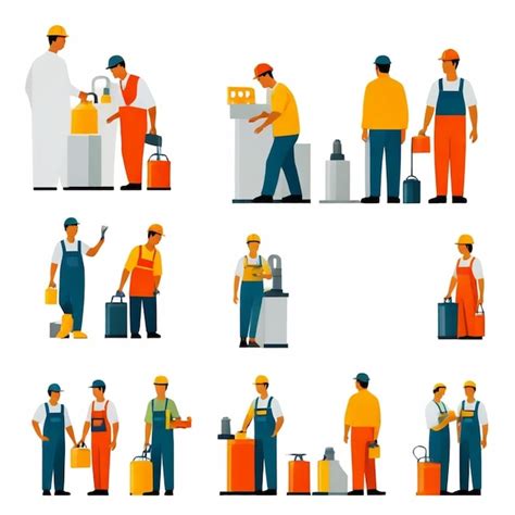 Manufacturing Workers Vector 的图像结果