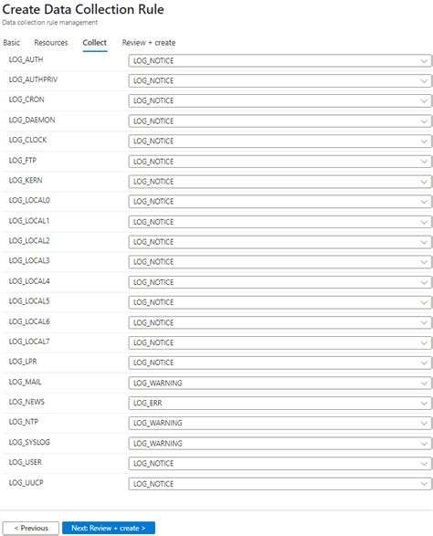 Image result for Baseline Linux Syslog Azure Data Collection Rule