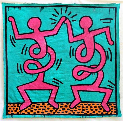 Keith Haring 1958-1990 / Large Painting on Canvas