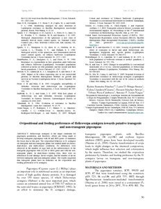 Ovipositional and feeding preferences of Helicoverpa armigera towards ...