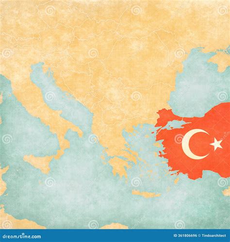 Map of Balkans - Turkey stock illustration. Illustration of turkish - 361806696