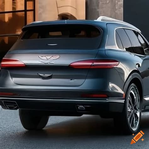 Rear view of a 2023 Genesis GV80 on Craiyon