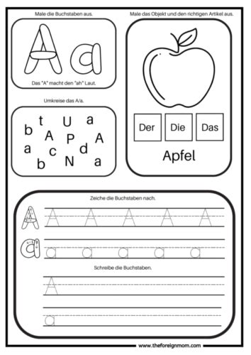 German Alphabet Worksheets For Kids: Learn German in a Fun and Engaging Way