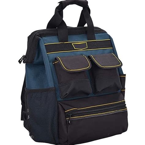 Buy 12.2 Inch Wide Mouth Tool Bag, Professional Tool Backpack ...