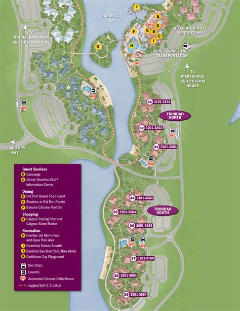 Caribbean Beach Resort Disney Map | Beach Map