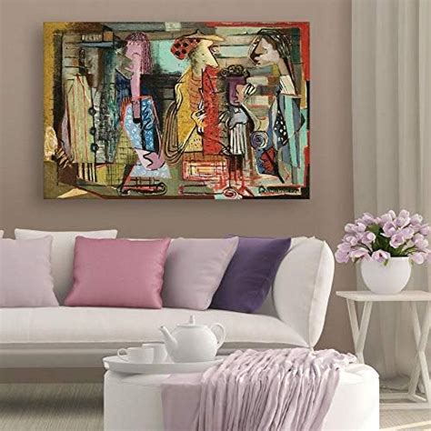 Inephos Wood Abstract Wall Painting, Multicolour, 85cm X 55cm : Amazon ...
