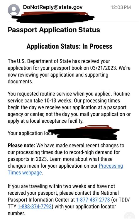 Anyone else get an “in process” email today? : r/Passports