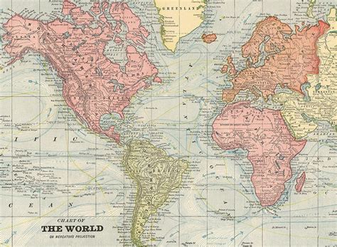 Buy Póster Imprimible De Mapa Mundial Antiguo, Atlas Antiguo (descarga ...