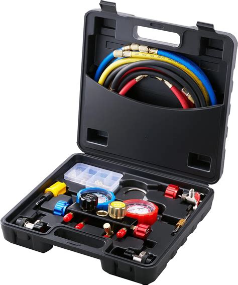 VEVOR 4 Way AC Gauge - AC Manifold Gauge Set for R134A R22 R12 R410A ...