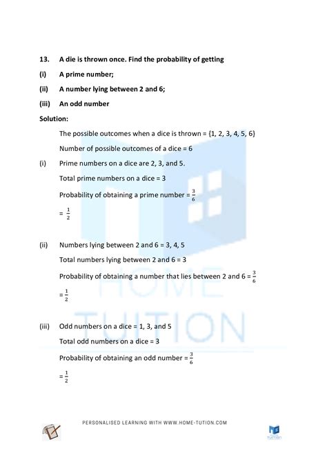 Image result for Probability Class 10 Exercise
