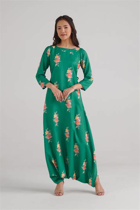 Jade Green Dhoti Jumpsuit – AGASHE