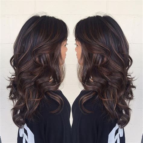 Long Chocolate Balayage Hair | Balayage hair, Brunette hair color ...