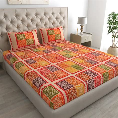 Jaipuri bedsheet Rajasthani Jaipuri Traditional Double Bed Bedsheet ...