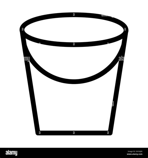 Water Bucket Thick Line Icon Stock Photo - Alamy