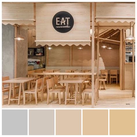 Light and airy, this simple yet appealing restaurant colour scheme features hue… | Color palette ...