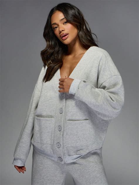 Fleece Lined Button Front Cardigan Sweatshirt Cozy Fall Winter ...