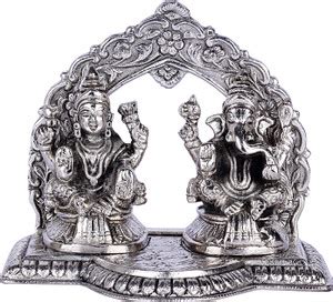 Lord Krishna Handicrafts Metal Ganesh Laxmi Decorative Showpiece - 11 ...