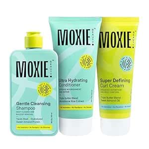 Moxie Beauty Just-The-Essentials Curly Trio | Boosts Curl Definition ...