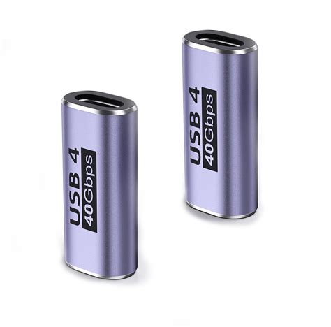 USB C Female to Female Adapter, 100W USB C Coupler Extender, 40Gbps, P ...