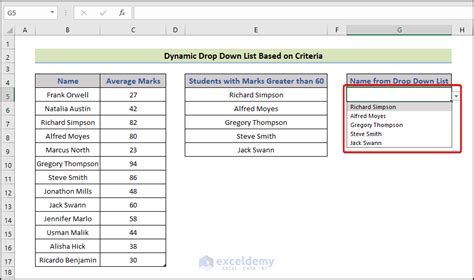 Dynamic List in Excel 的图像结果