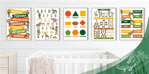 Educational Safari-Themed Posters Pack | Twinkl Art Gallery