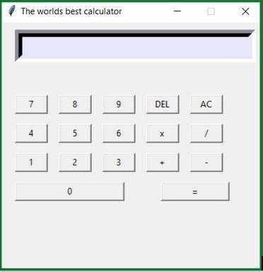 Image result for Tkinter Calculator
