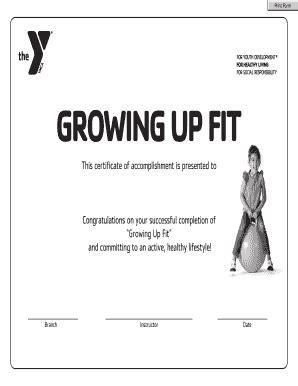 Fillable Online ymcabuffaloniagara Certificate Form - YMCA Buffalo ...