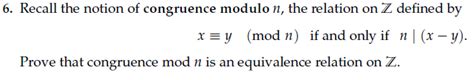 Image result for Congruence Modulo N Formula