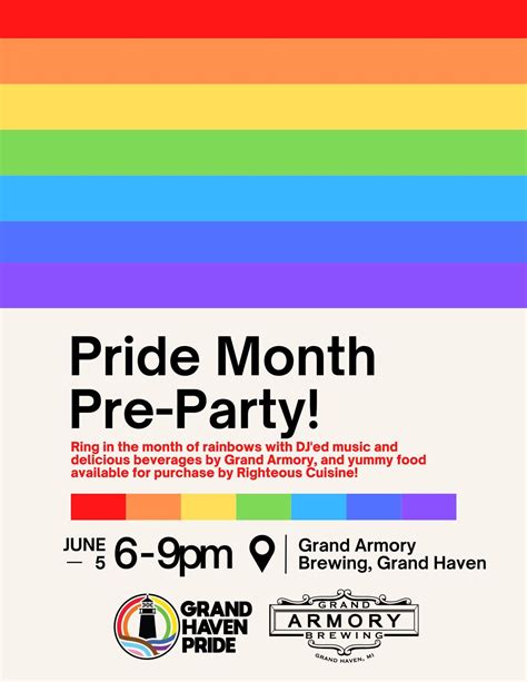 Pride Month Pre-Party at the Grand Armory!, Grand Armory Brewing, Grand ...