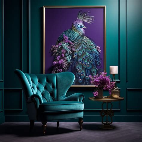 Popular Peacock Green Colour Combination Interior Design Ideas