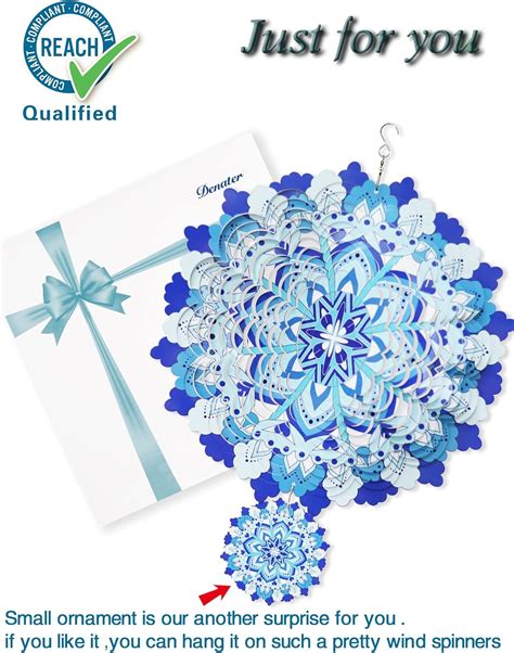 Denater Blessed Mandala Blue 3D Wind Chimes Spinners for India | Ubuy