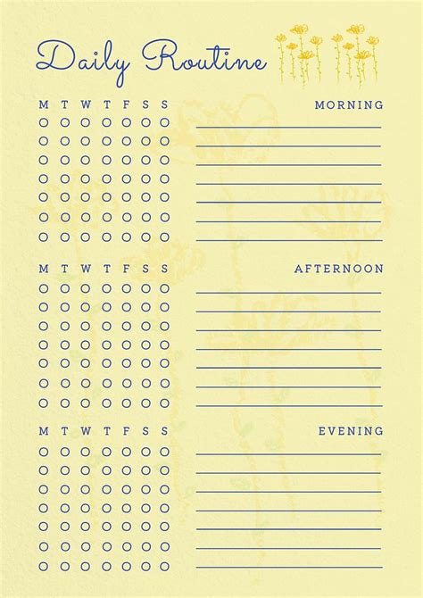 Image result for Daily Routine Planner