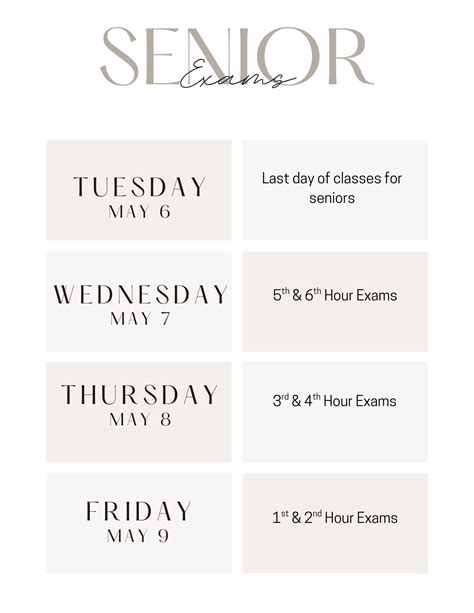 2025 AP/IB/Senior Exam Schedules | Fenton InPrint Online