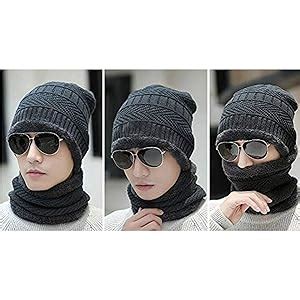 Kandid Wool Beanie Cap & Muffler for Mens & Women | Winter Cap for Men ...