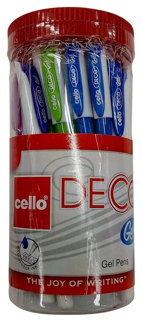 Cello Deco Gel Pen - Blue, 25 count Jar : Amazon.in: Office Products